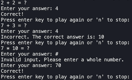 Python Math Equations Project