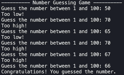 Python Number Guessing Game