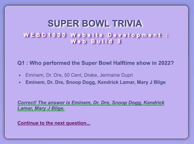 Super Bowl Trivia Quiz Preview